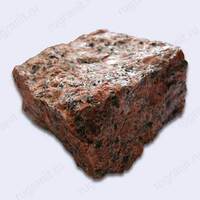 Брусчатка колотая из гранита 10x10x5 см, цвет красный. - гранит, брусчатка, плитка, комплектующие для станков