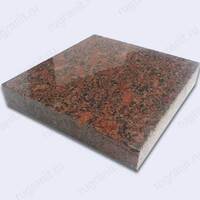 Гранитная плитка полированная, размер 20x20x3 см, цвет красный, новоданиловка - гранит, брусчатка, плитка, комплектующие для станков