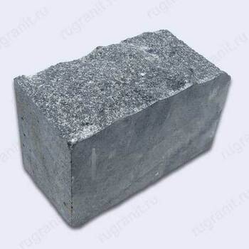 Пилено-колотая брусчатка габбро из карандаша, размер 20x20x10, цвет серый - гранит, брусчатка, плитка, комплектующие для станков