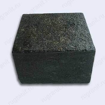 Брусчатка полнопиленная габбро 10x10x5 см черного цвета - гранит, брусчатка, плитка, комплектующие для станков